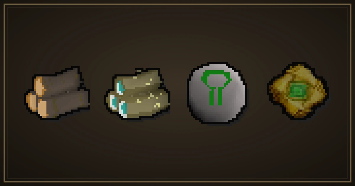 Elder logs, magic logs, a Nature rune and a Bond
