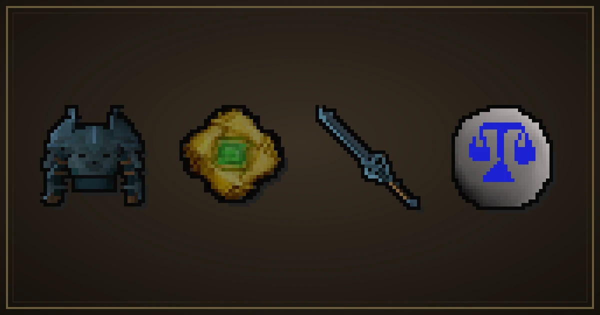 A rune platebody, a Bond, a rune longsword and a Law rune